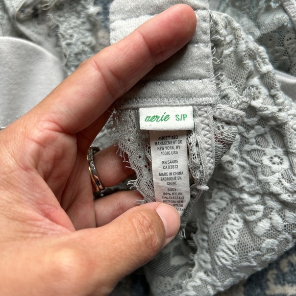 Aerie Lace Bralette Trio - Olive, Light Blue, and Gray Blue - Picture 5 of 10